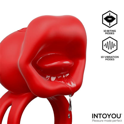 Intoyou anillo vibrador con mordisqueo "Bittey"