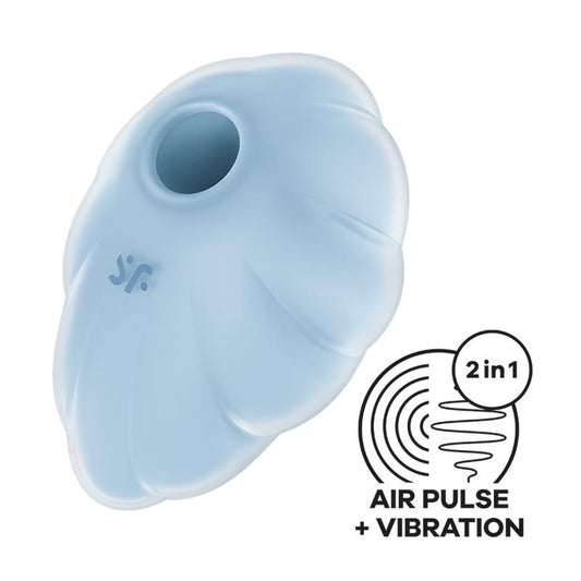 Satisfyer succionador de clítoris con vibración "Cloud Dancer" azul