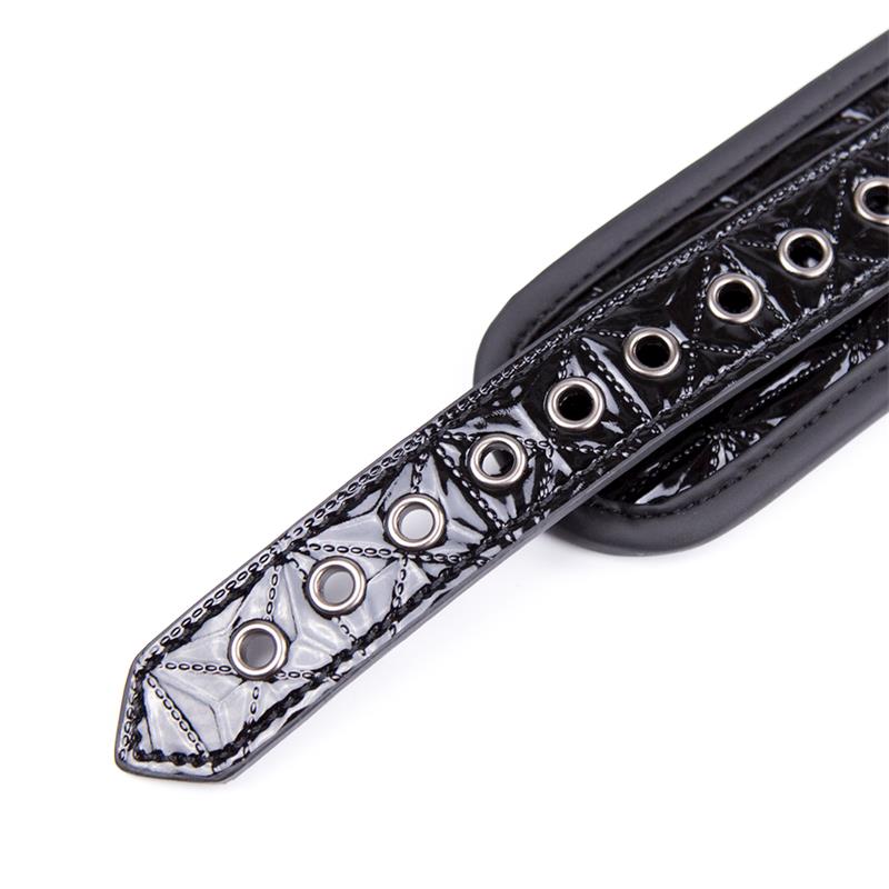 Black Sapphire collar con correa de cuero vegano "Sapphire"