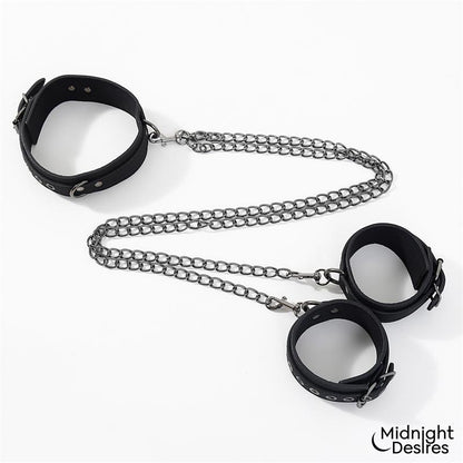 Midnight Desires collar con esposas para tobillos "Collar con Esposas para Tobillos con Cadena"