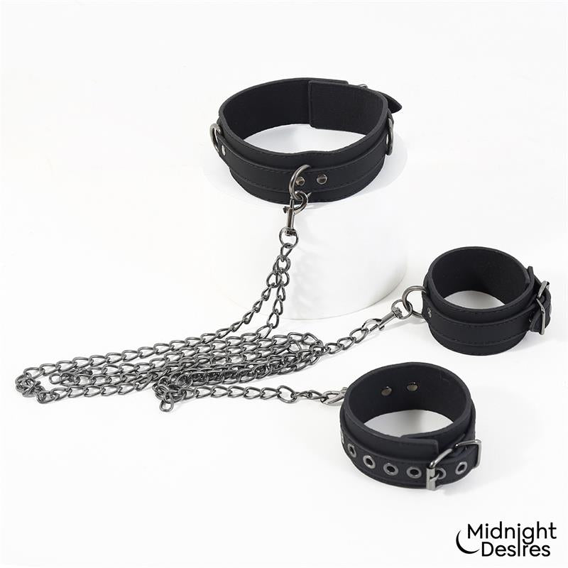 Midnight Desires collar con esposas para tobillos "Collar con Esposas para Tobillos con Cadena"