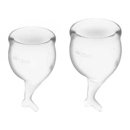Satisfyer copas menstruales de silicona médica · pack de 2 "Feel Secure" - Transparente