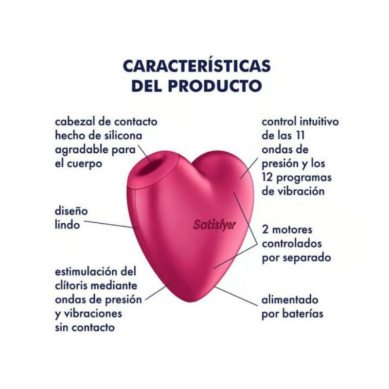 Satisfyer succionador de clítoris con pilas "Cutie Heart Battery"