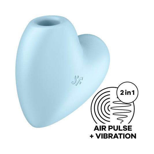 Satisfyer succionador de clítoris con vibración "Cutie Heart" azul