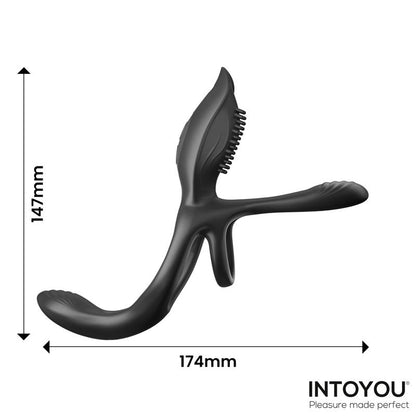 Intoyou doble anillo para el pene con estimulador de clítoris "Daxer"