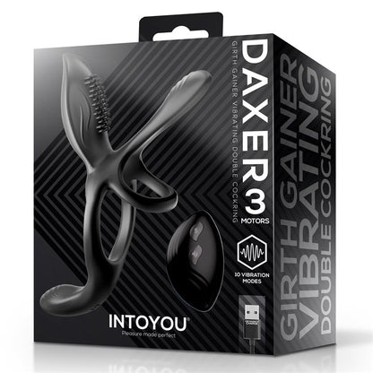 Intoyou doble anillo para el pene con estimulador de clítoris "Daxer"
