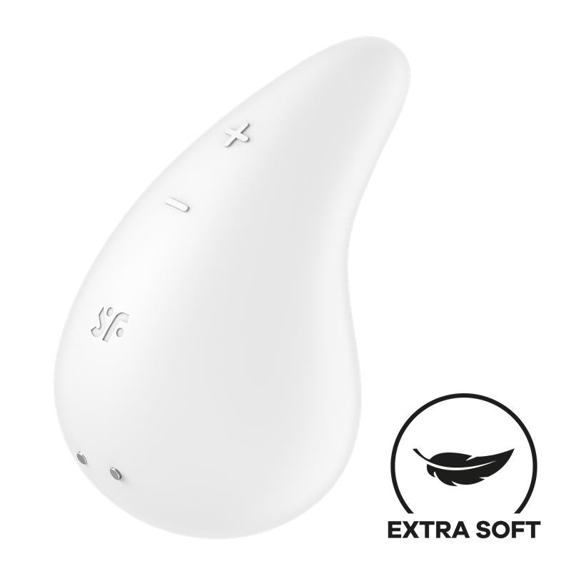 Satisfyer vibrador lay-on para el clítoris "Dew Drop" - Blanco