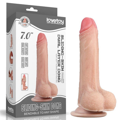 Lovetoy dildo con Piel Retractil 7 Natural