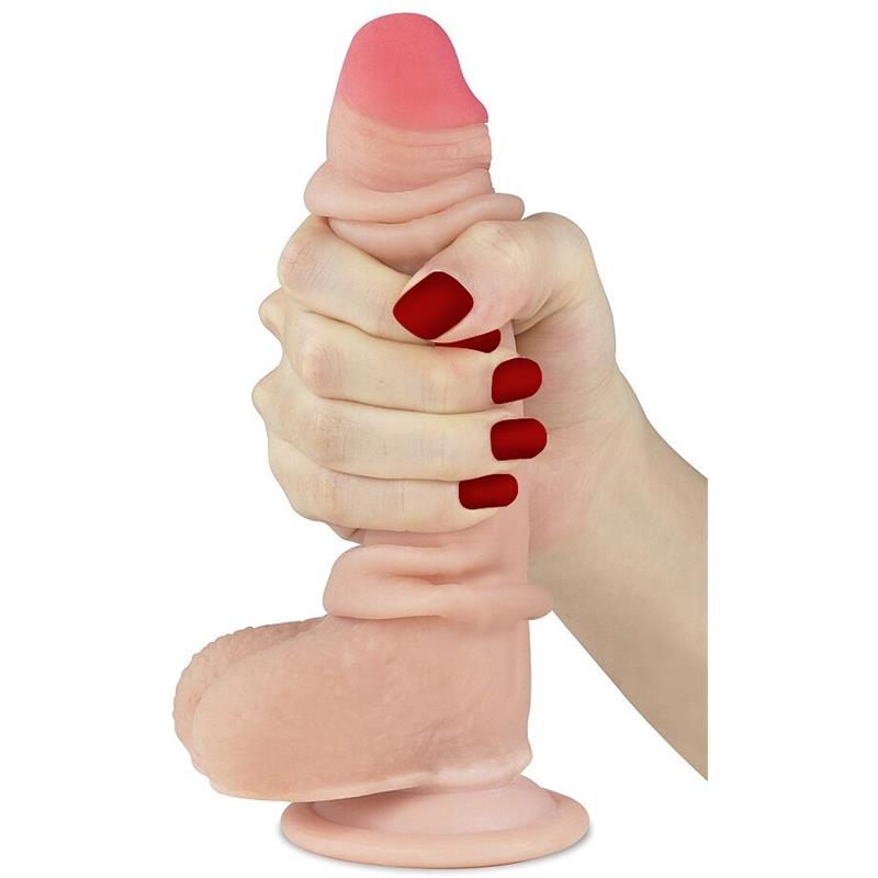 Lovetoy dildo con Piel Retractil 7 Natural - Natural