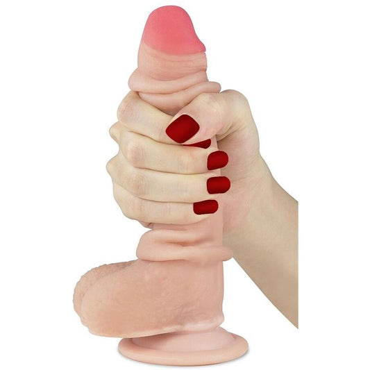 Lovetoy dildo con Piel Retractil 7 Natural - Natural