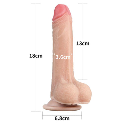 Lovetoy dildo con Piel Retractil 7 Natural