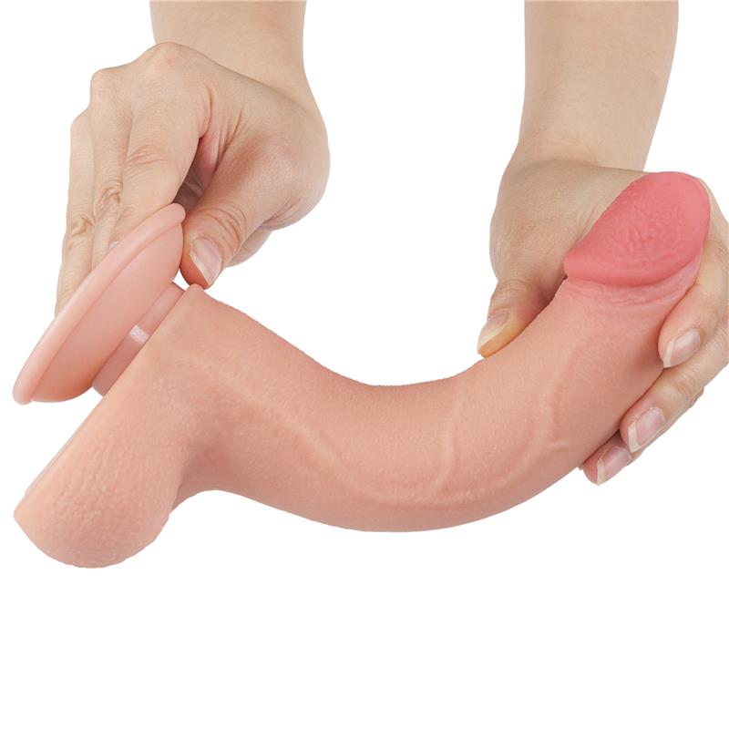 Lovetoy dildo Dual Density Piel Deslizante Retractil 8.5