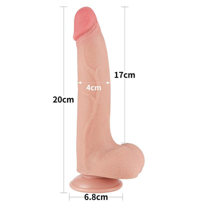 Lovetoy dildo Dual Density Piel Deslizante Retractil 8.5