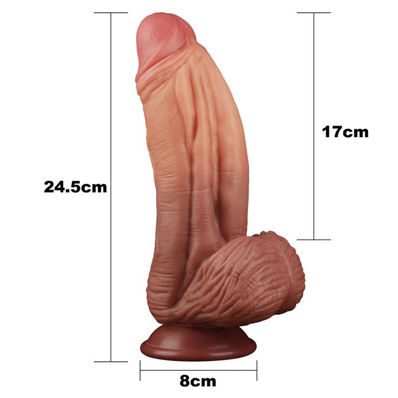 Lovetoy dildo realista de silicona con ventosa "Nature King 10" - Natural