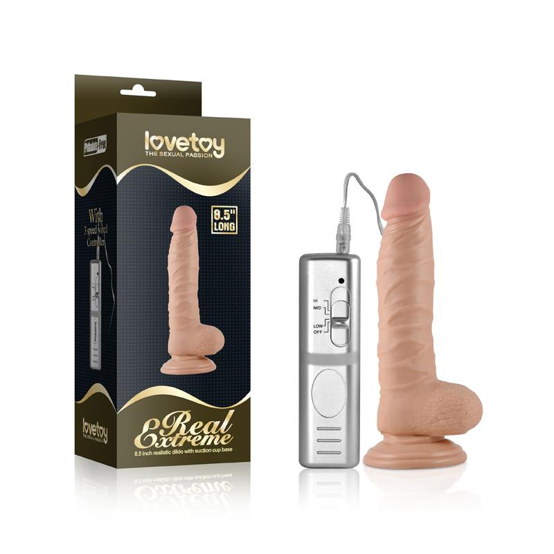 Lovetoy dildo Real Extreme con Vibración 8.5 Natural