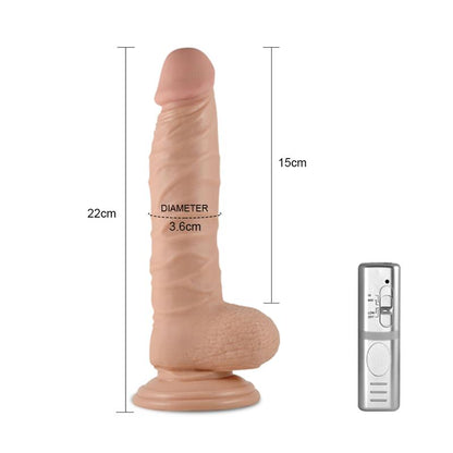 Lovetoy dildo Real Extreme con Vibración 8.5 Natural