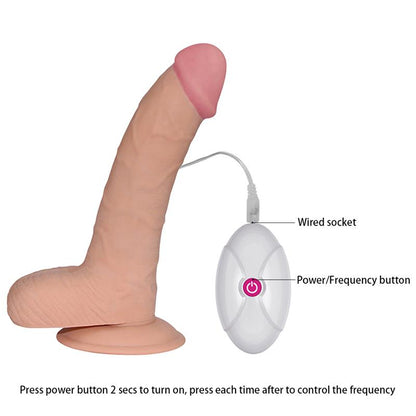 Lovetoy dildo The Ultra Soft Dude con Vibración 8.8 Natural