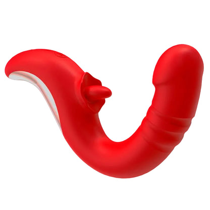Engily Ross vibrador con thrusting y lengua oscilante 360º "Drako"