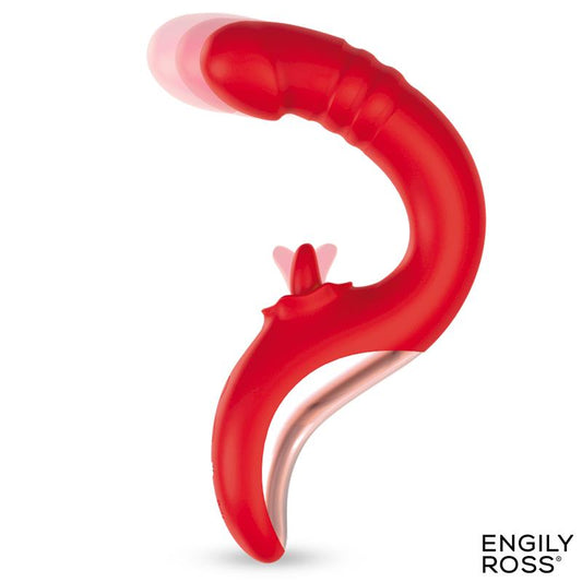 Engily Ross vibrador con thrusting y lengua oscilante 360º "Drako"