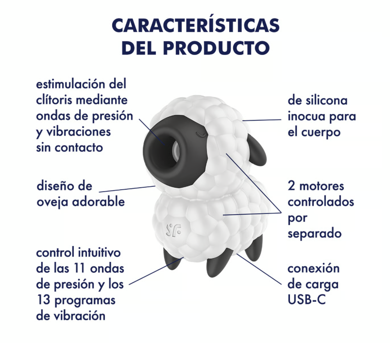 Satisfyer succionador de clítoris con vibración "Dreamy Sheep"