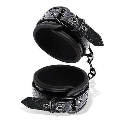 Black Sapphire esposas para muñeca de cuero vegano "Sapphire"