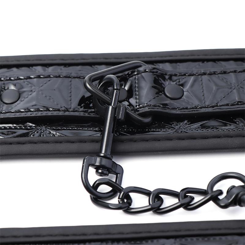 Black Sapphire esposas para muñeca de cuero vegano "Sapphire"