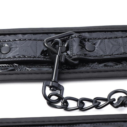 Black Sapphire esposas para muñeca de cuero vegano "Sapphire"