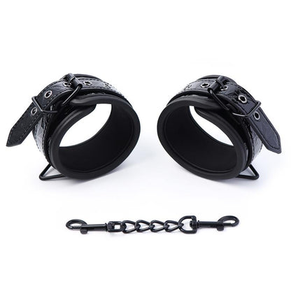 Black Sapphire esposas para muñeca de cuero vegano "Sapphire"