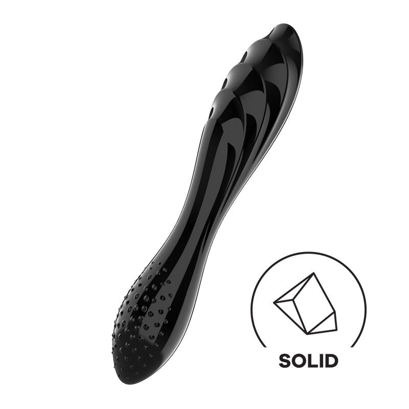 Satisfyer dildo de cristal para el punto G "Dazzling Crystal 1" - Negro