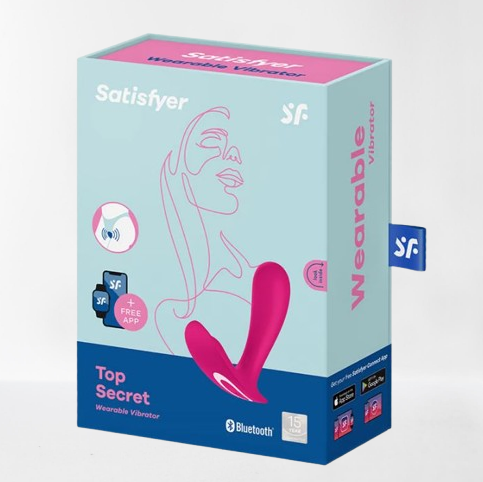 Satisfyer vibrador portátil con app "Top Secret" - Rosa