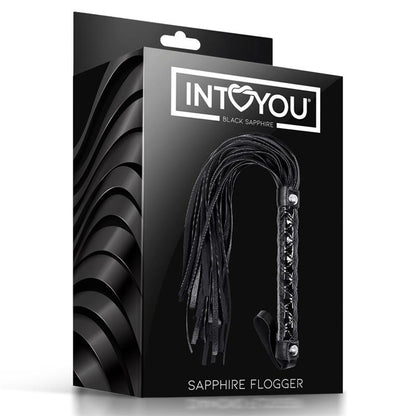 Black Sapphire flogger de cuero vegano "Sapphire"