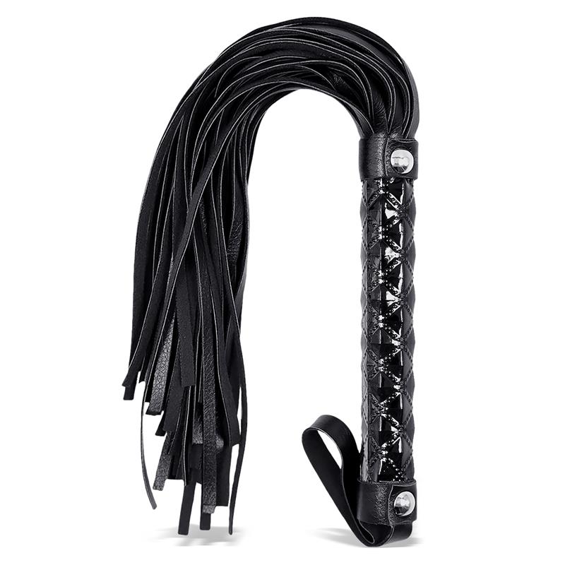 Black Sapphire flogger de cuero vegano "Sapphire"