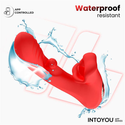 Intoyou App Series vibrador con biting y bola rotativa "Franky"