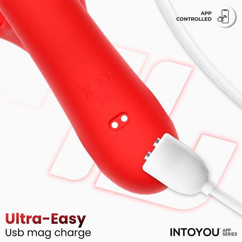 Intoyou App Series vibrador con biting y bola rotativa "Franky"