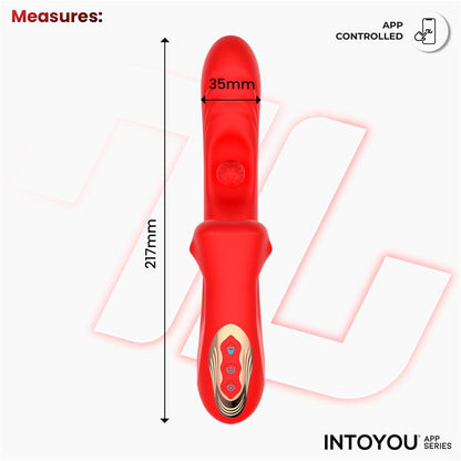 Intoyou App Series vibrador con biting y bola rotativa "Franky"