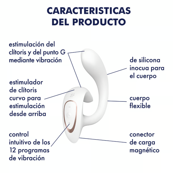 Satisfyer vibrador de conejo para punto G y clítoris "G for Goddess 1"