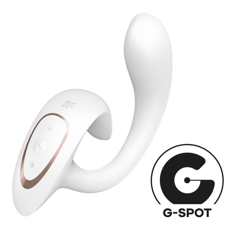 Satisfyer vibrador de conejo para punto G y clítoris "G for Goddess 1" - Blanco