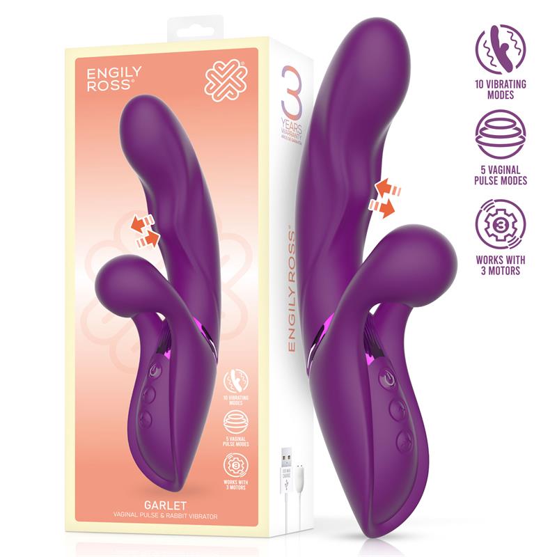 Engily Ross vibrador con bola de pulsación "Garlet"