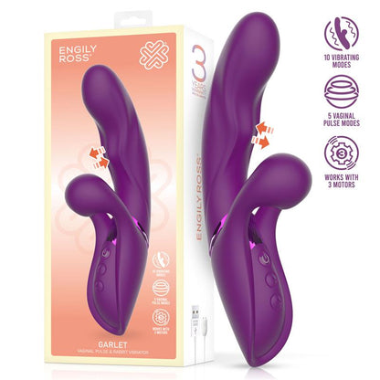Engily Ross vibrador con bola de pulsación "Garlet"
