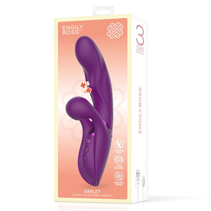 Engily Ross vibrador con bola de pulsación "Garlet"