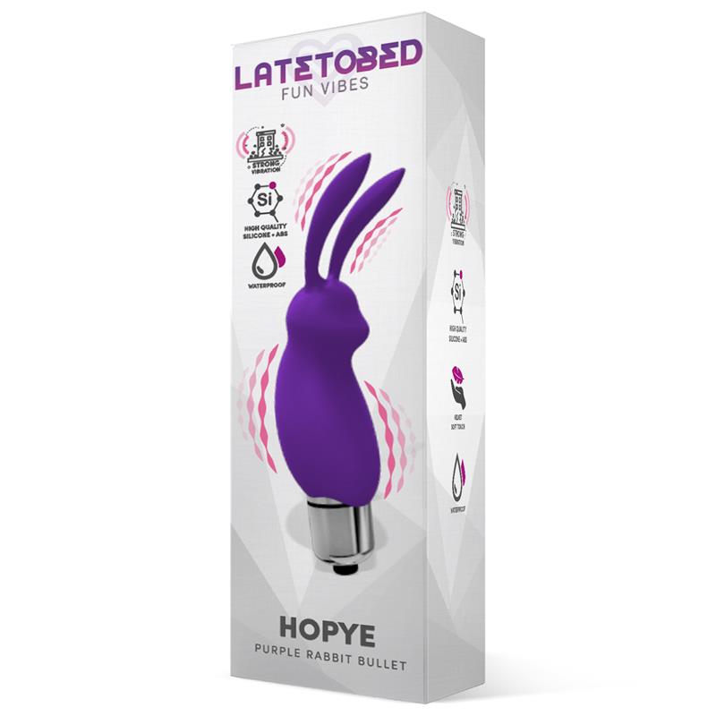 Latetobed bala vibradora con funda de conejito "Hopye"