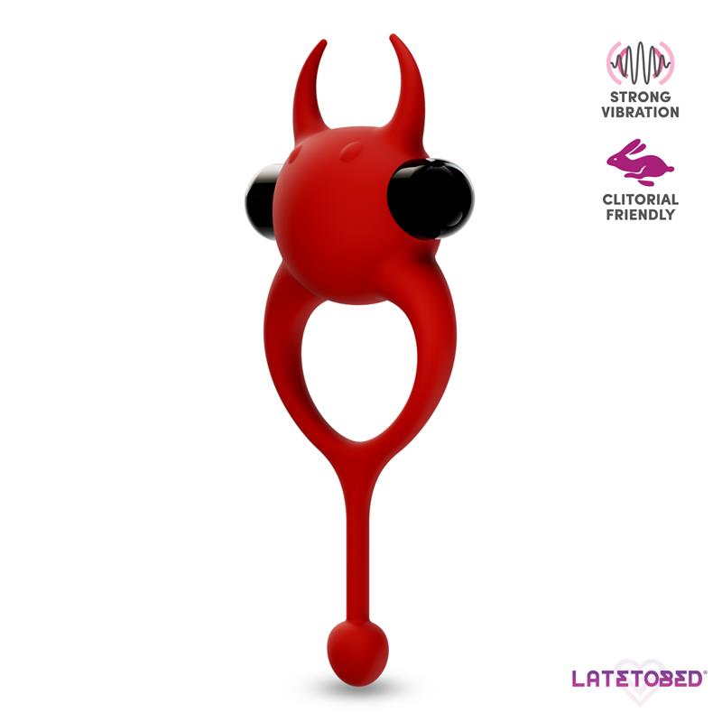 Latetobed anillo vibrador con bala "Hornvyl Bala Vibradora Diablo"