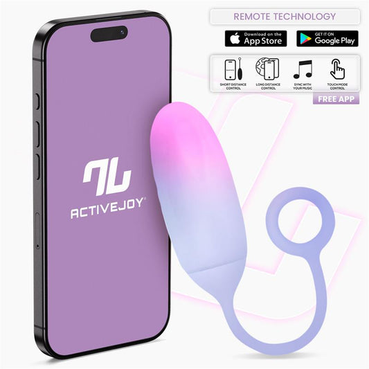 Intoyou huevo vibrador de silicona doble capa rosa/azul (con app)
