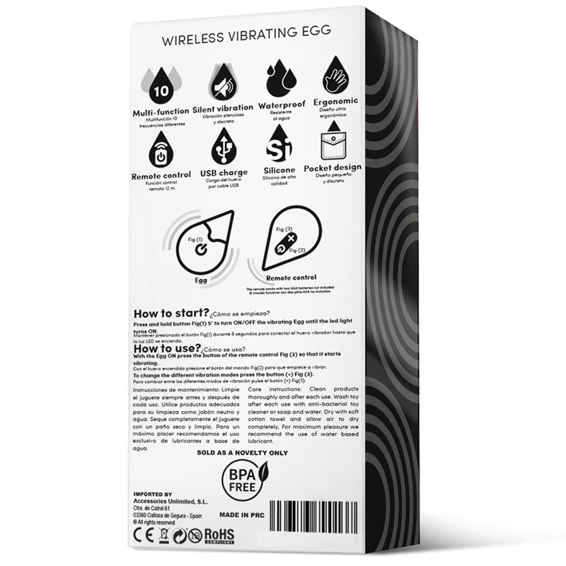 Drops huevo vibrador con control remoto "Drops"