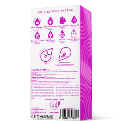 Drops huevo vibrador con control remoto "Drops"