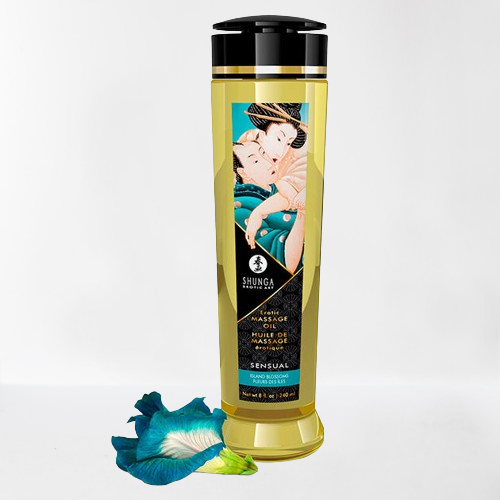 Shunga aceite de masaje erótico "flores de la isla"
