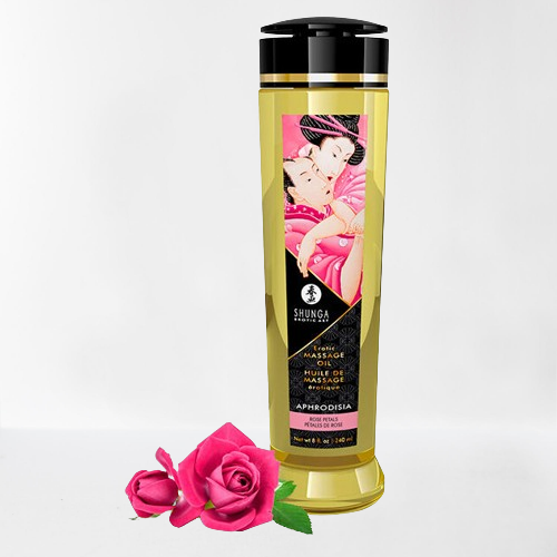 Shunga aceite de masaje erótico "pétalos de rosa"