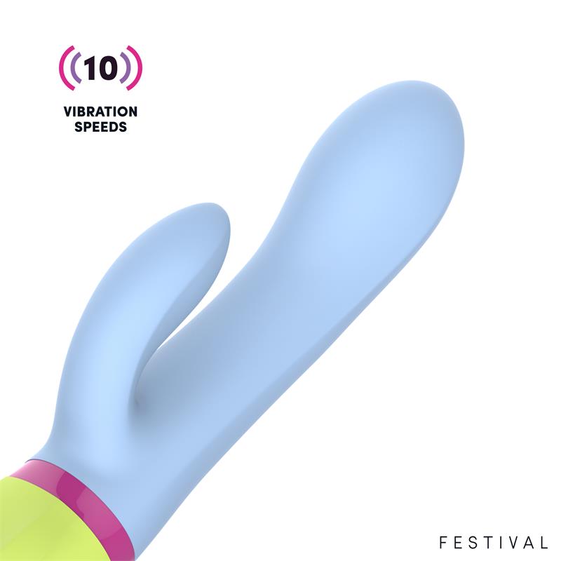 Festival vibrador ergonómico con doble estimulación "Jolly"