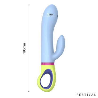 Festival vibrador ergonómico con doble estimulación "Jolly"