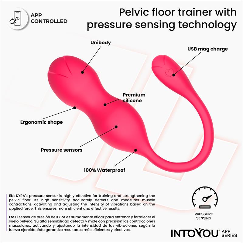 INTOYOU APP SERIES entrenador de suelo pélvico con sensor de presión y app "Kyra"